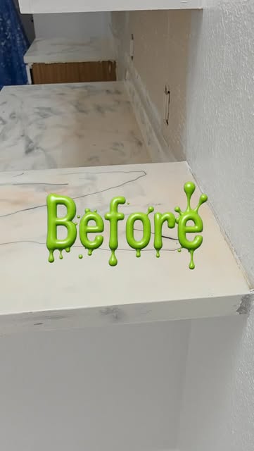 Countertop before Sunshine Refinishing Pros began refinishing